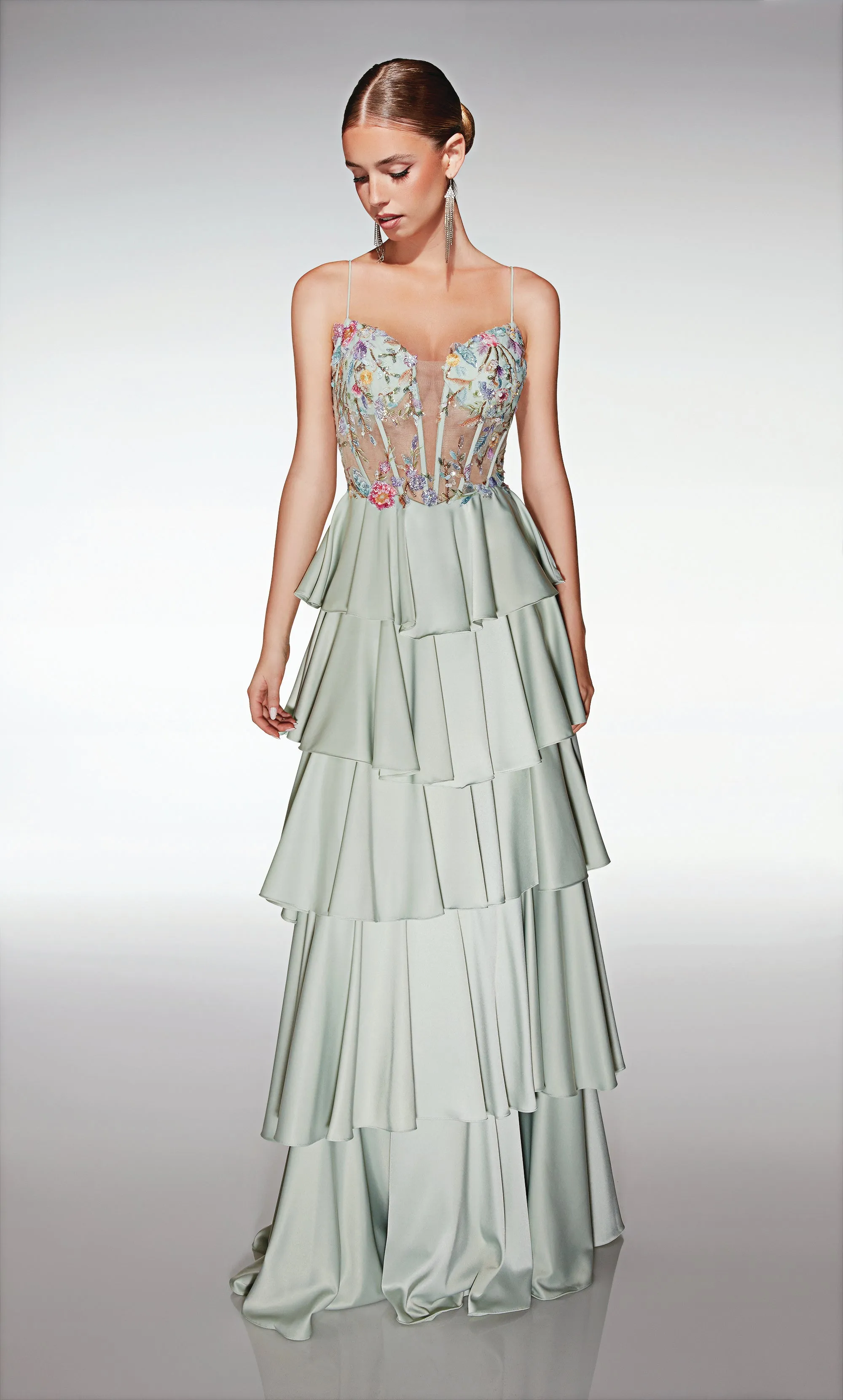 ALYCE Paris 403 Plunging Neckline Corset A Line Dress sold by Alyce Paris product image thumbnail 3