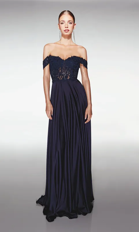 ALYCE Paris 386 Off The Shoulder Neckline Elegant A Line Dress sold by Alyce Paris