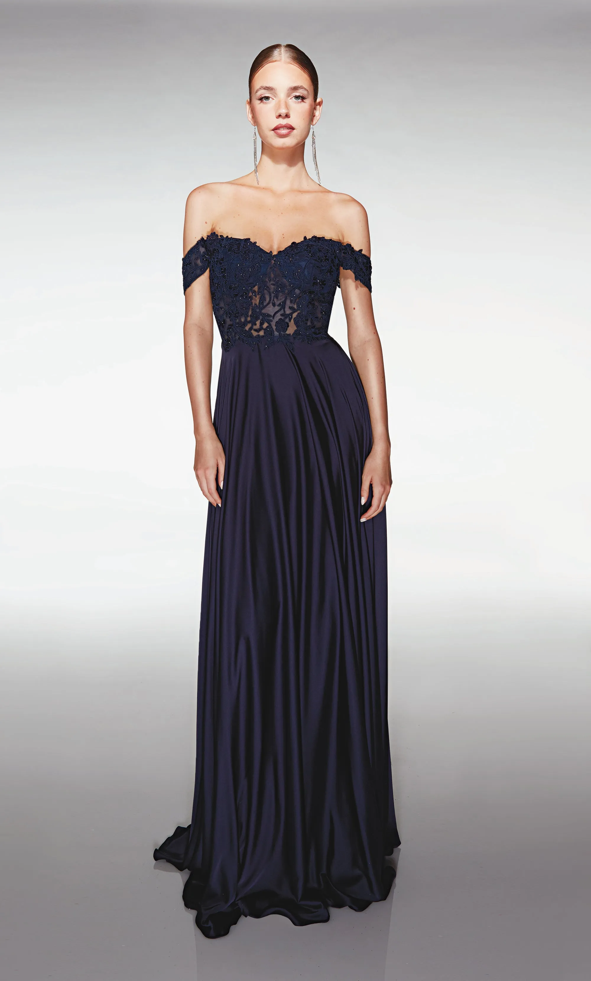 ALYCE Paris 386 Off The Shoulder Neckline Elegant A Line Dress sold by Alyce Paris