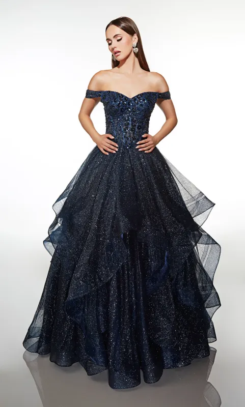 ALYCE Paris 62173 Alyce Long Sweetheart Neckline Shimmery/sparkly Ballgown Dress sold by Alyce Paris