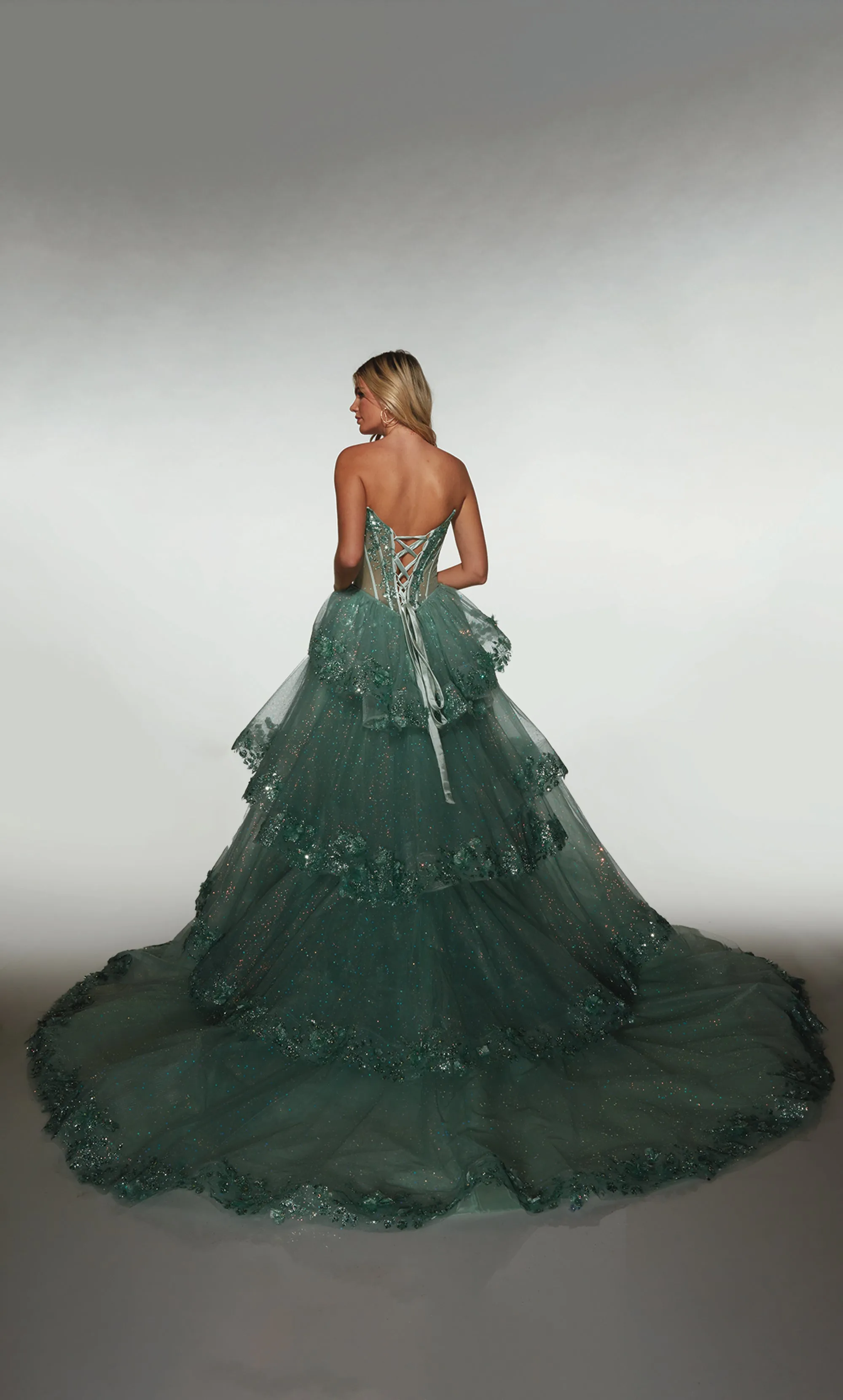 ALYCE Paris 62158 Alyce Long Sweetheart Neckline Shimmery/sparkly Ballgown Dress sold by Alyce Paris product image thumbnail 2