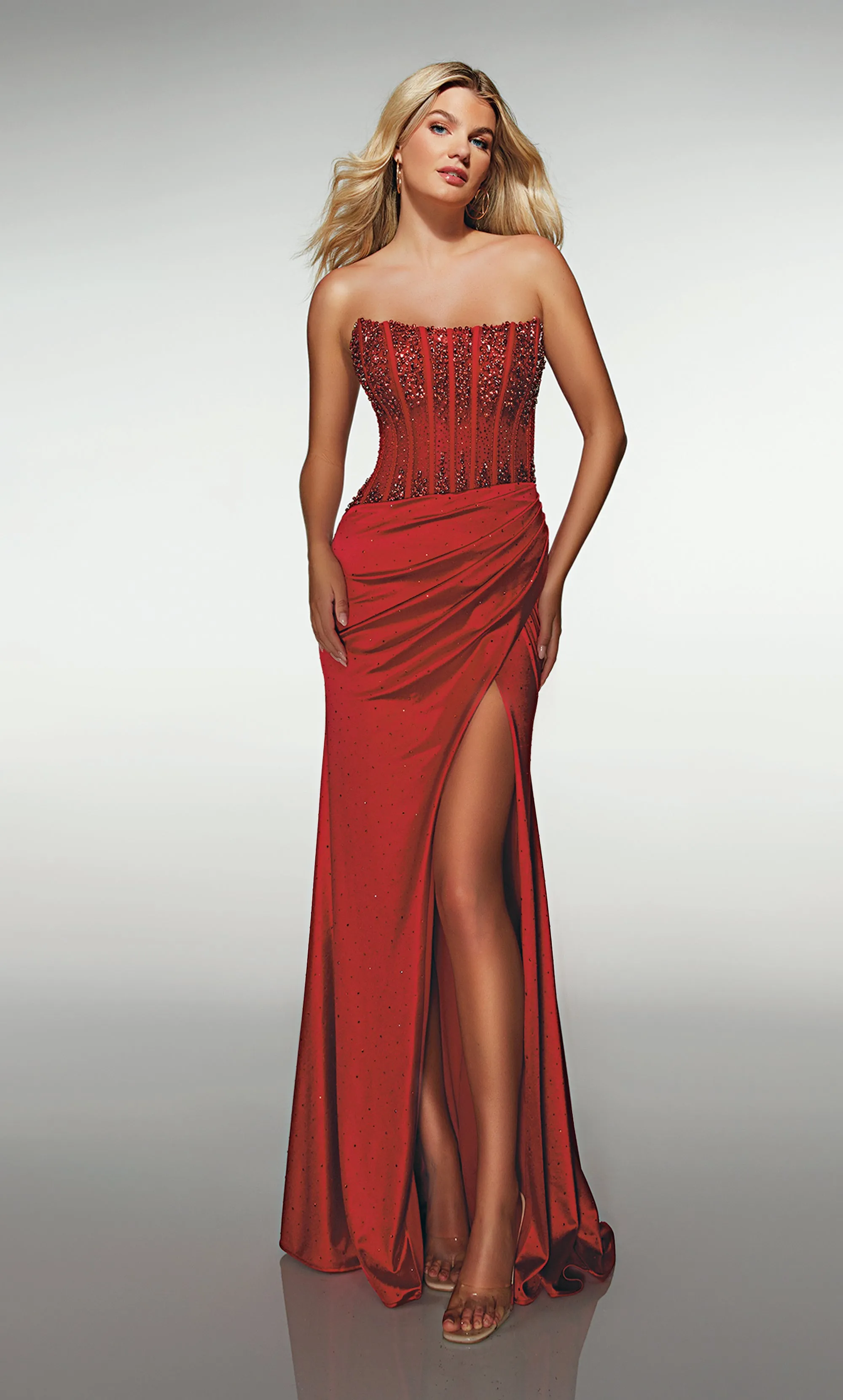 ALYCE Paris 62147 Alyce Long Scoop Neckline Embellished Straight Dress sold by Alyce Paris product image thumbnail 3