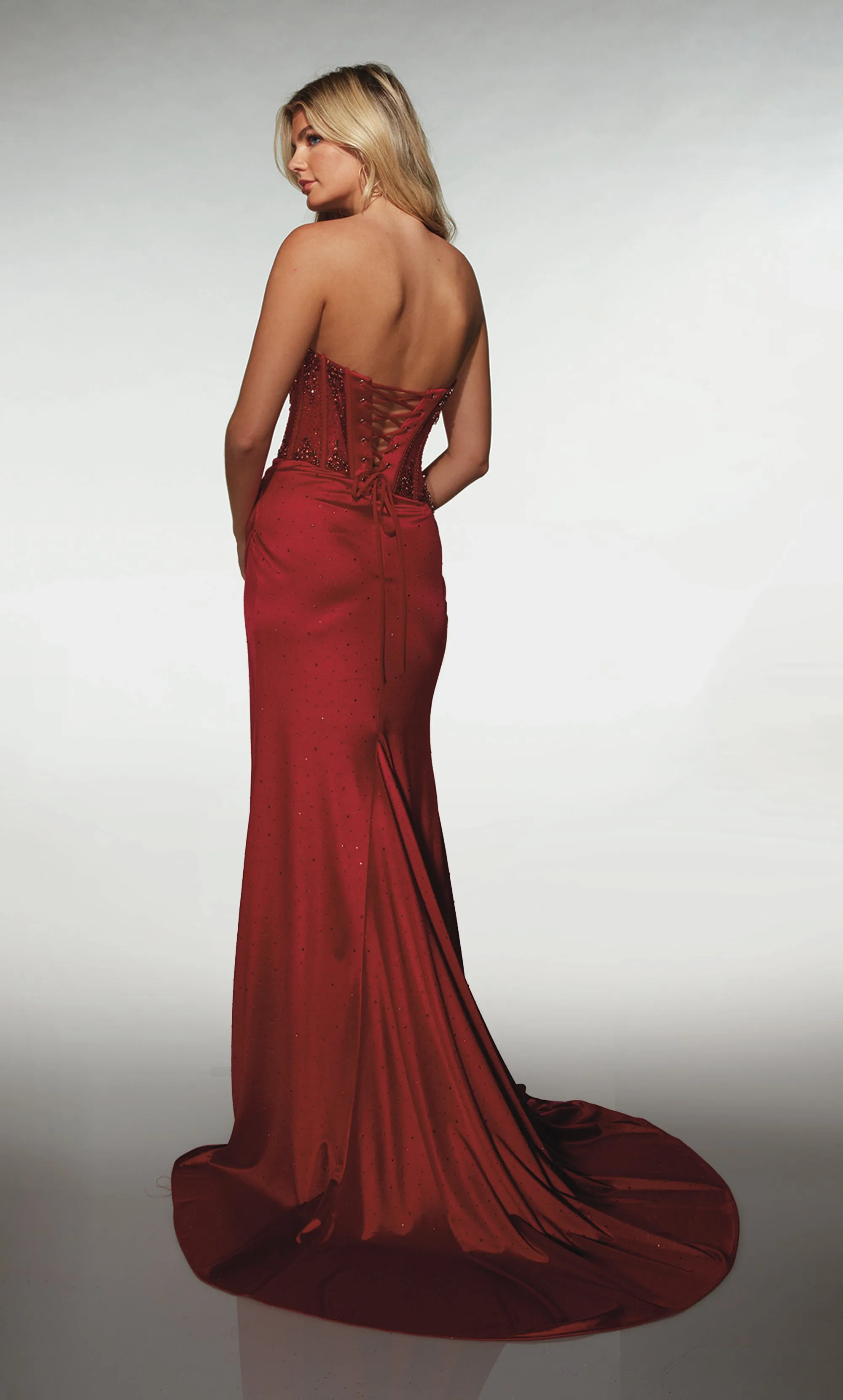 ALYCE Paris 62147 Alyce Long Scoop Neckline Embellished Straight Dress sold by Alyce Paris product image thumbnail 2