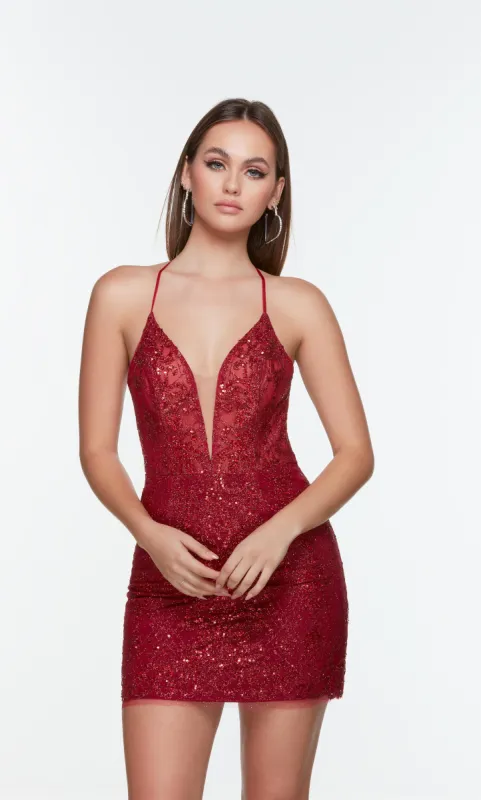 Formal Dress: 4513. Short, Plunging Neckline, Straight sold by Alyce Paris