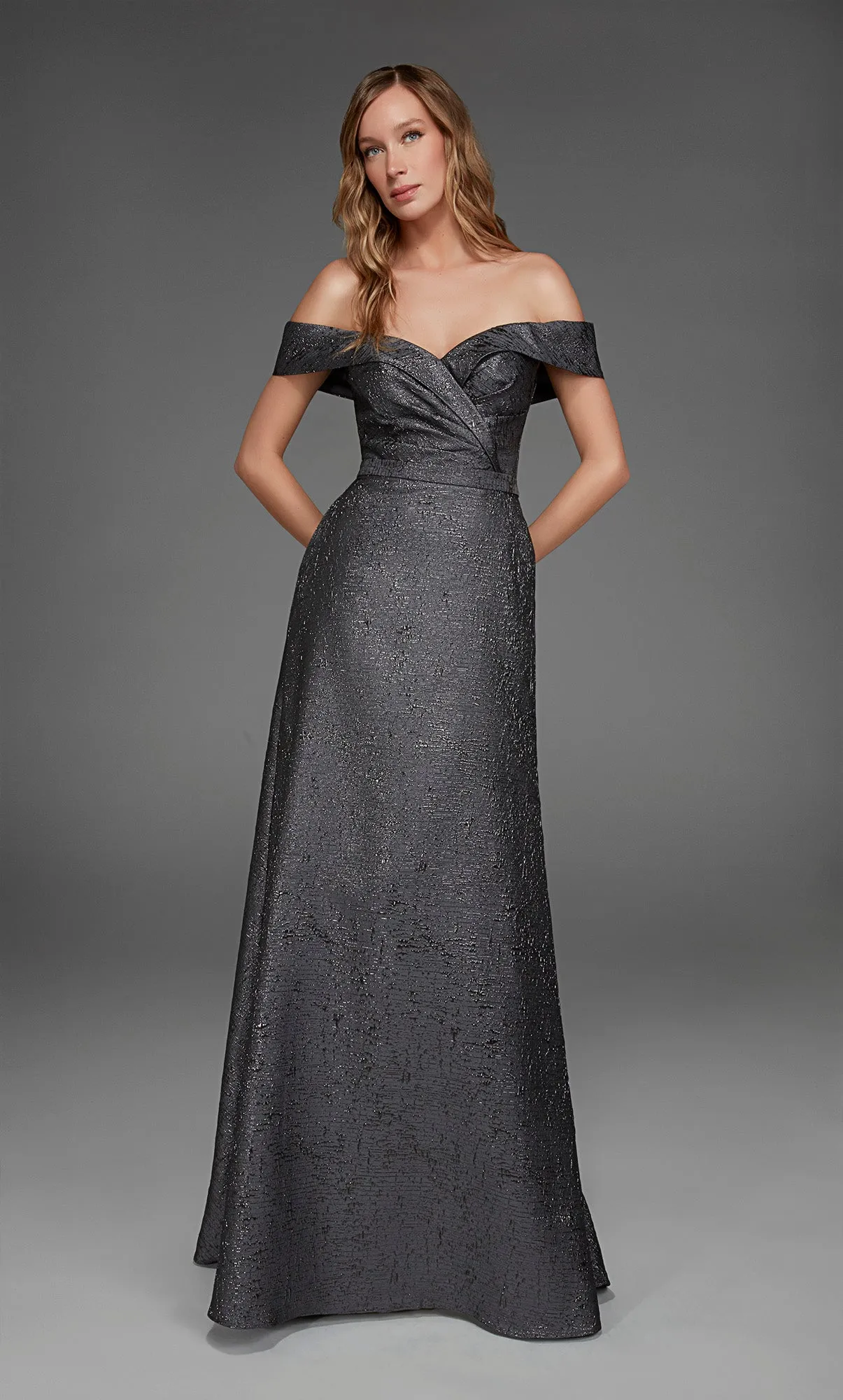 ALYCE Paris 27882 Special Occasion Off The Shoulder Neckline Ruched/draped A Line Dress sold by Alyce Paris product image thumbnail 3