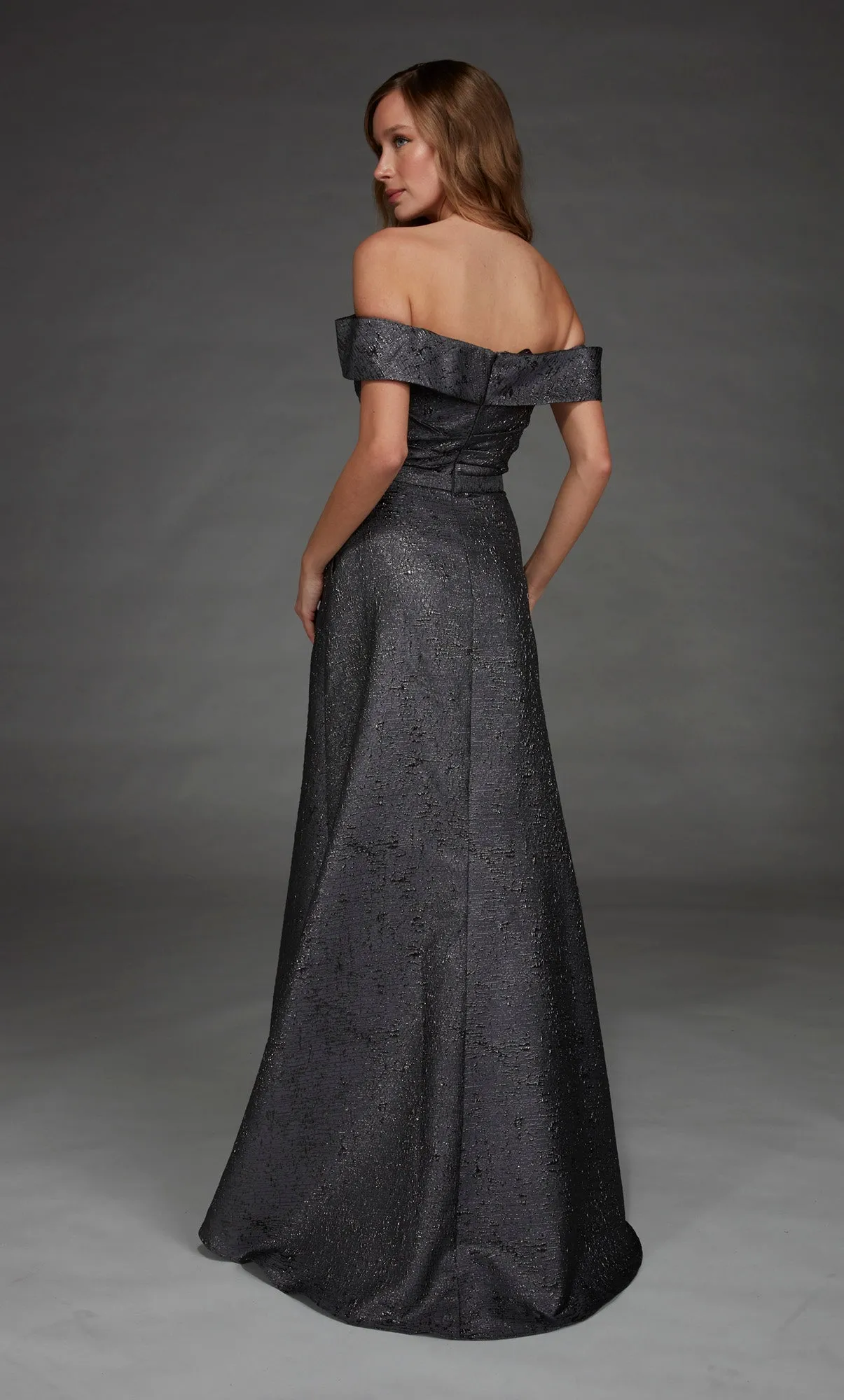 ALYCE Paris 27882 Special Occasion Off The Shoulder Neckline Ruched/draped A Line Dress sold by Alyce Paris product image thumbnail 2