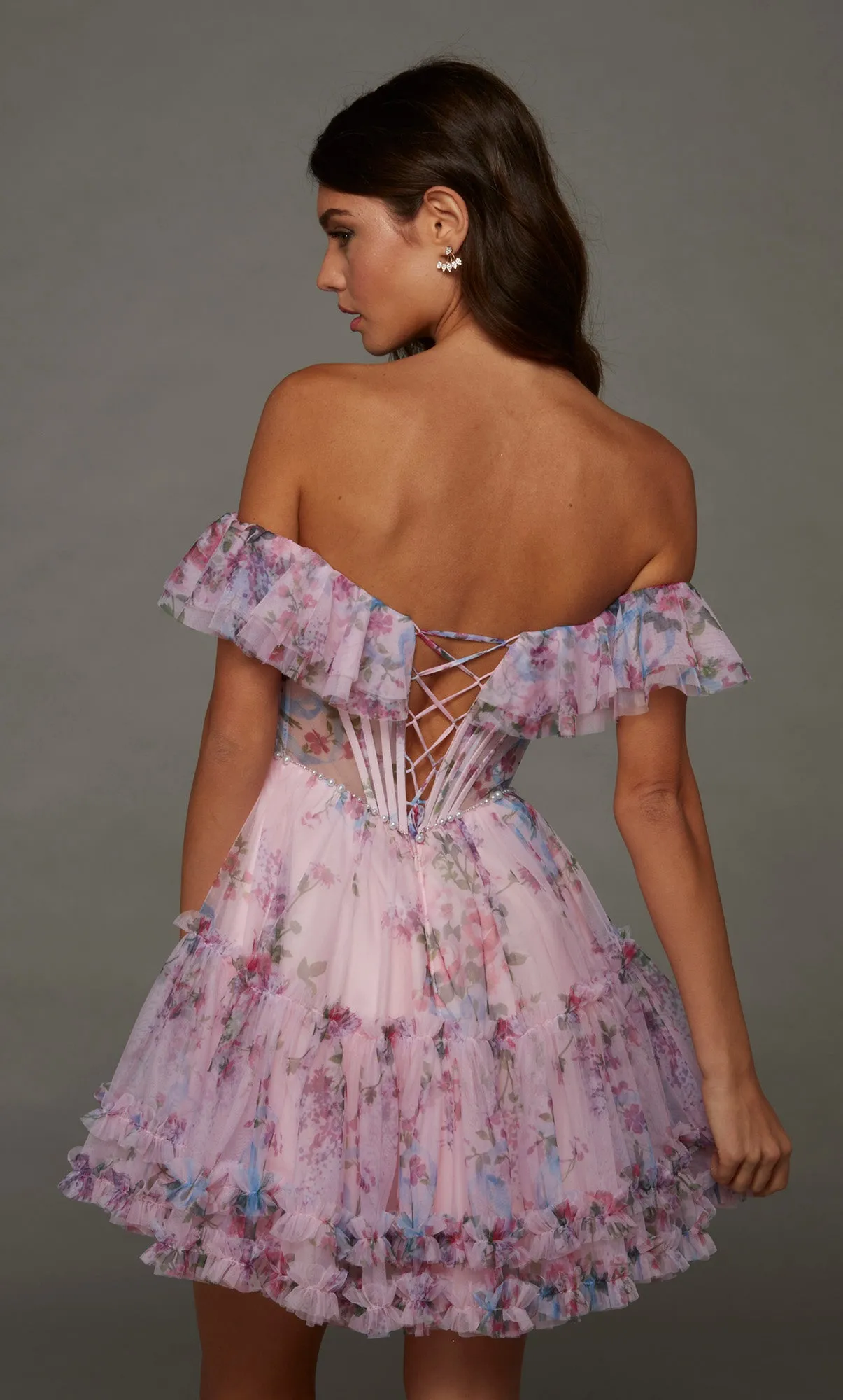 ALYCE Paris 30103 Homecoming Short Off The Shoulder Neckline Ruffles A Line Dress sold by Alyce Paris product image thumbnail 2