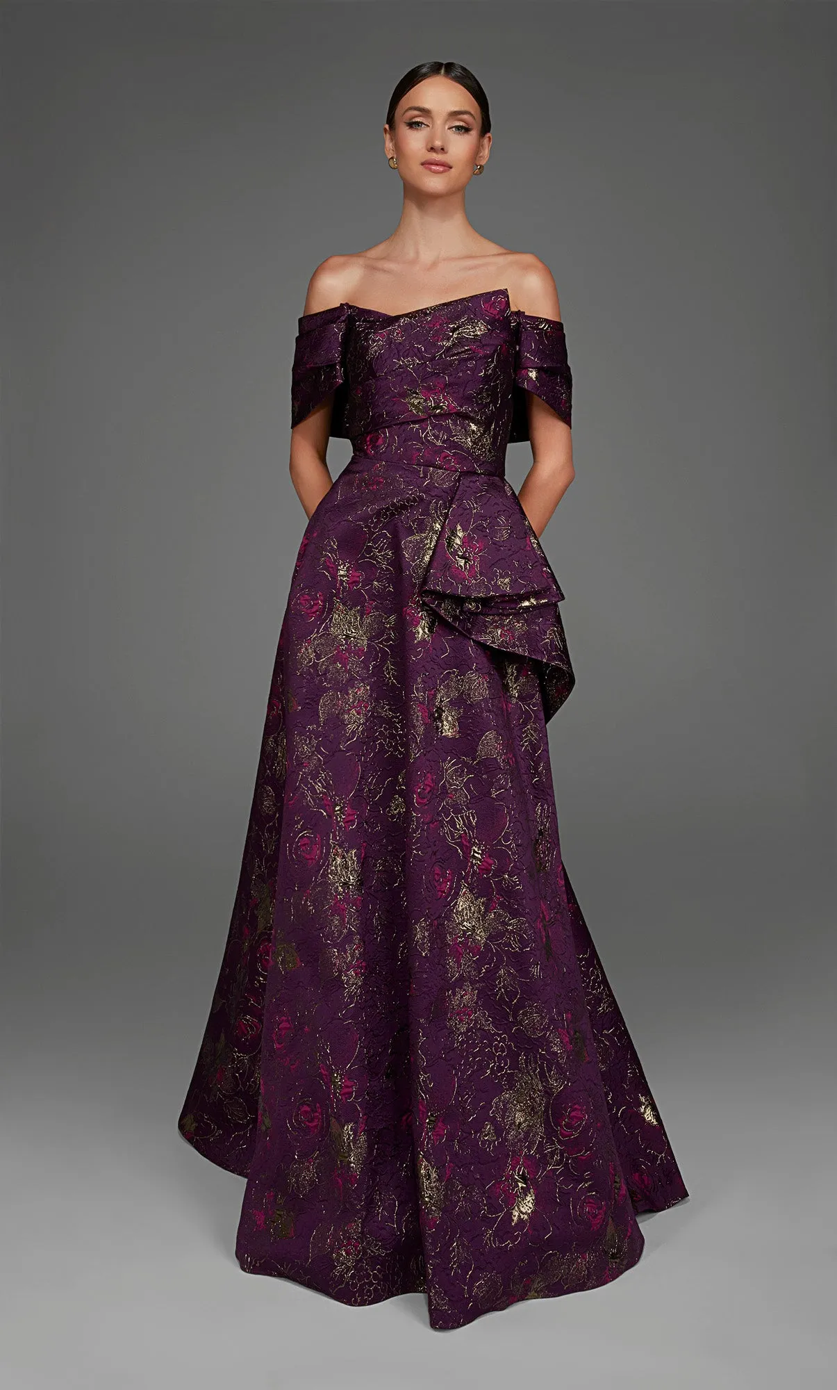 ALYCE Paris 27893 Special Occasion Off The Shoulder Neckline Waterfall Mermaid Dress sold by Alyce Paris product image thumbnail 4