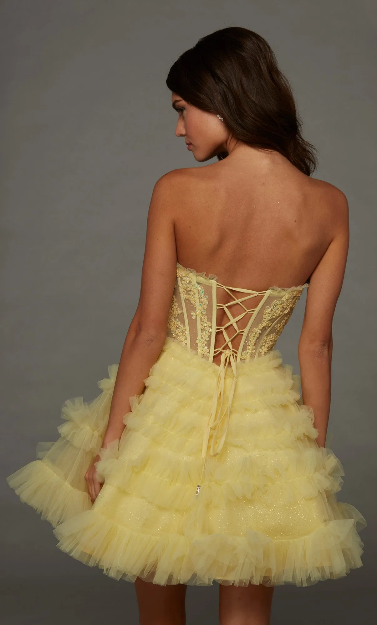ALYCE Paris 30094 Homecoming Short Scooped Neckline Corset A Line Dress sold by Alyce Paris product image thumbnail 4