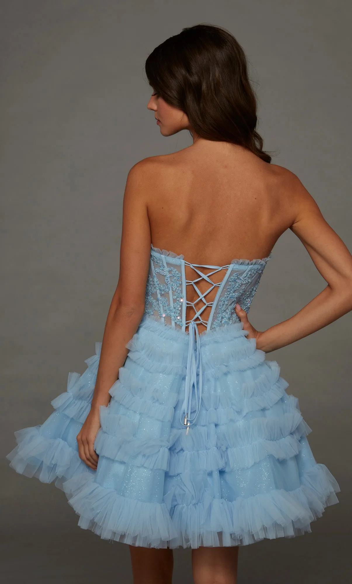 ALYCE Paris 30094 Homecoming Short Scooped Neckline Corset A Line Dress sold by Alyce Paris product image thumbnail 2