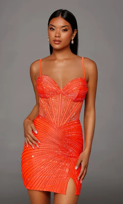 ALYCE Paris 40202 Homecoming Short Sweetheart Neckline Sexy Straight Dress made by Alyce Paris