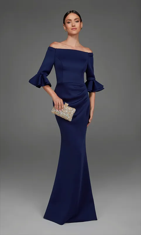 ALYCE Paris 27905 Special Occasion Off The Shoulder Neckline Simple Straight Dress made by Alyce Paris