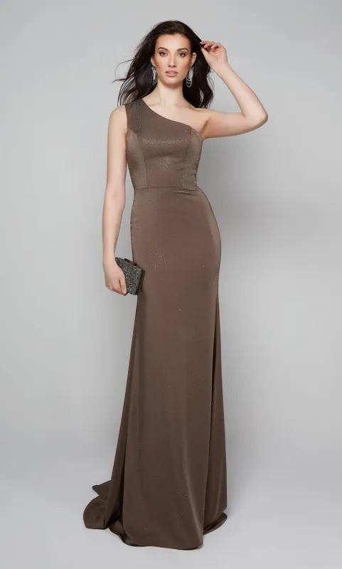 Formal Dress: 27618. Long, One Shoulder, Straight, Closed Back sold by Alyce Paris