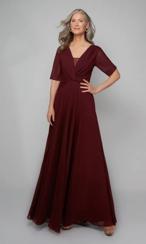 Formal Dress: 27574. Long, V-neck, A-line, V Shaped Back sold by Alyce Paris