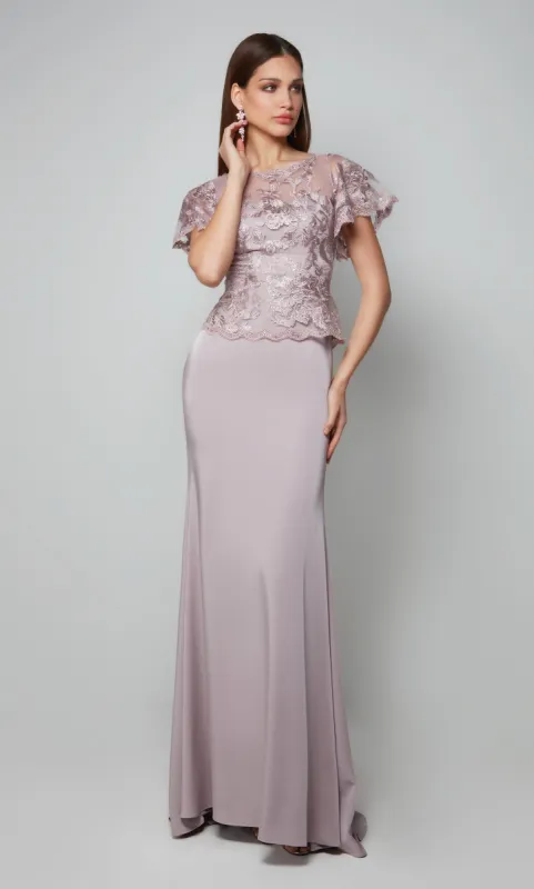 Formal Dress: 27565. Long, Illusion Neckline, Straight sold by Alyce Paris