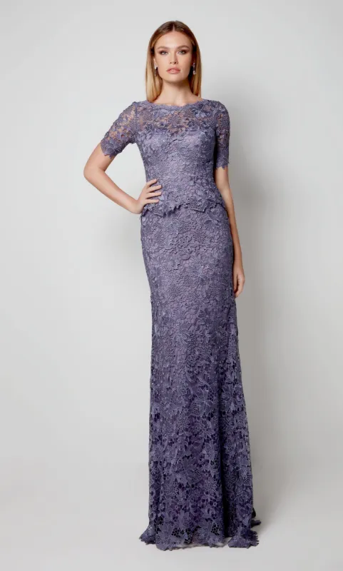Formal Dress: 27555. Long, Illusion Neckline, Straight sold by Alyce Paris
