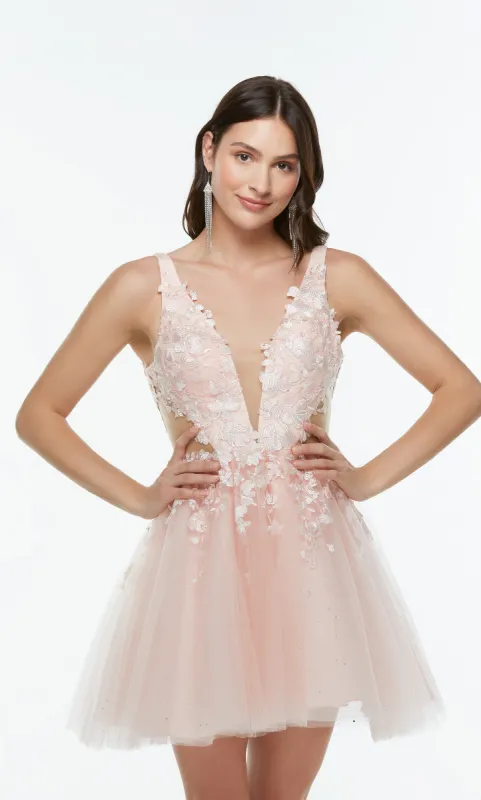 Formal Dress: 3099. Short, Plunging Neckline, Fit N Flare sold by Alyce Paris