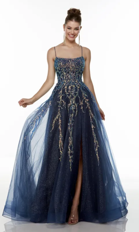 Formal Dress: 61203. Long Ball Gown, Square Neckline, Ballgown sold by Alyce Paris