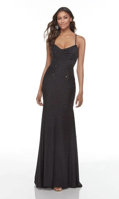 Formal Dress: 61189. Long Slinky Dresses, Cowl Neck, Straight sold by Alyce Paris