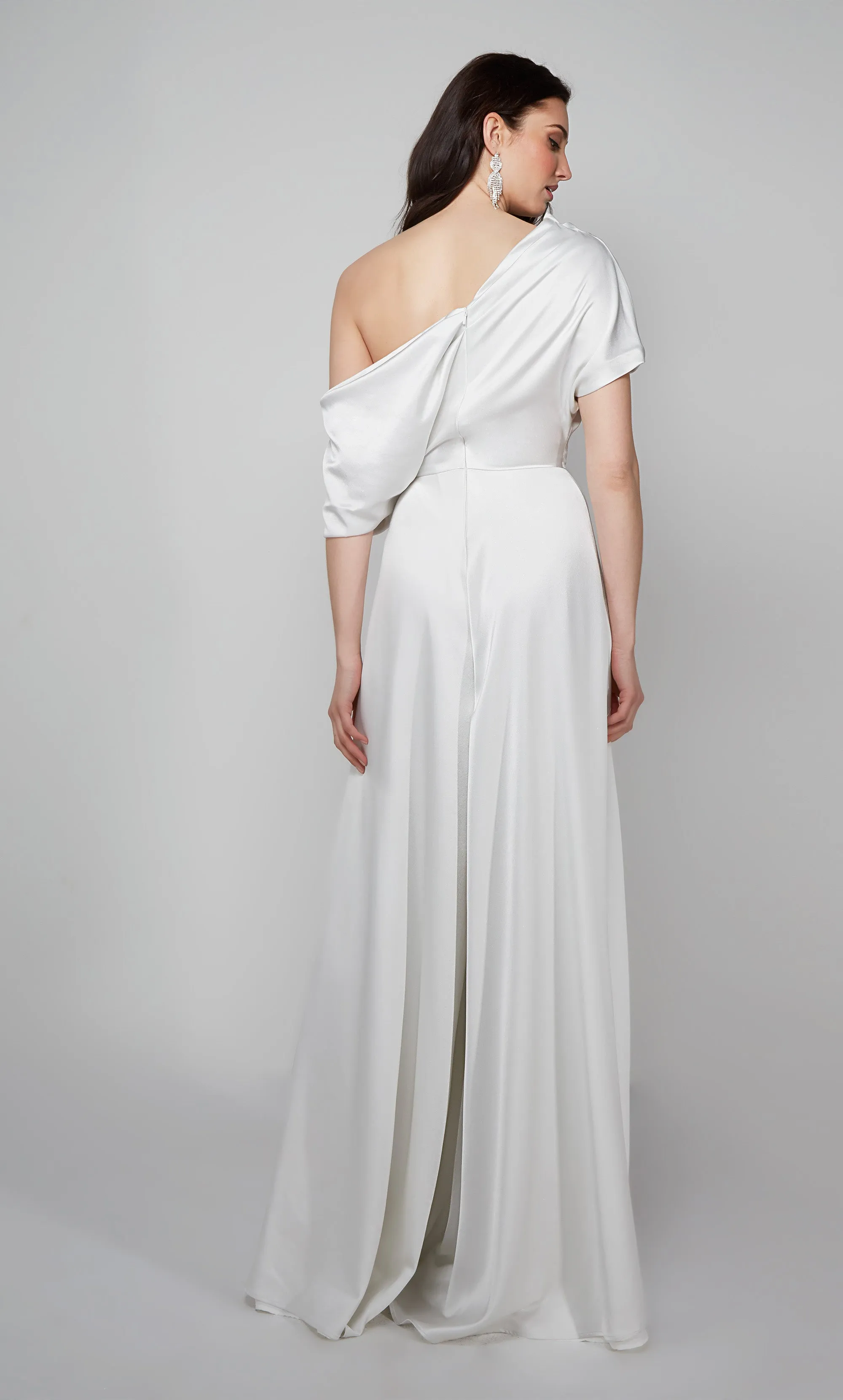 ALYCE Paris 70019 Bridal One Shoulder Neckline Ruched/draped Jumpsuit Dress sold by Alyce Paris product image thumbnail 4