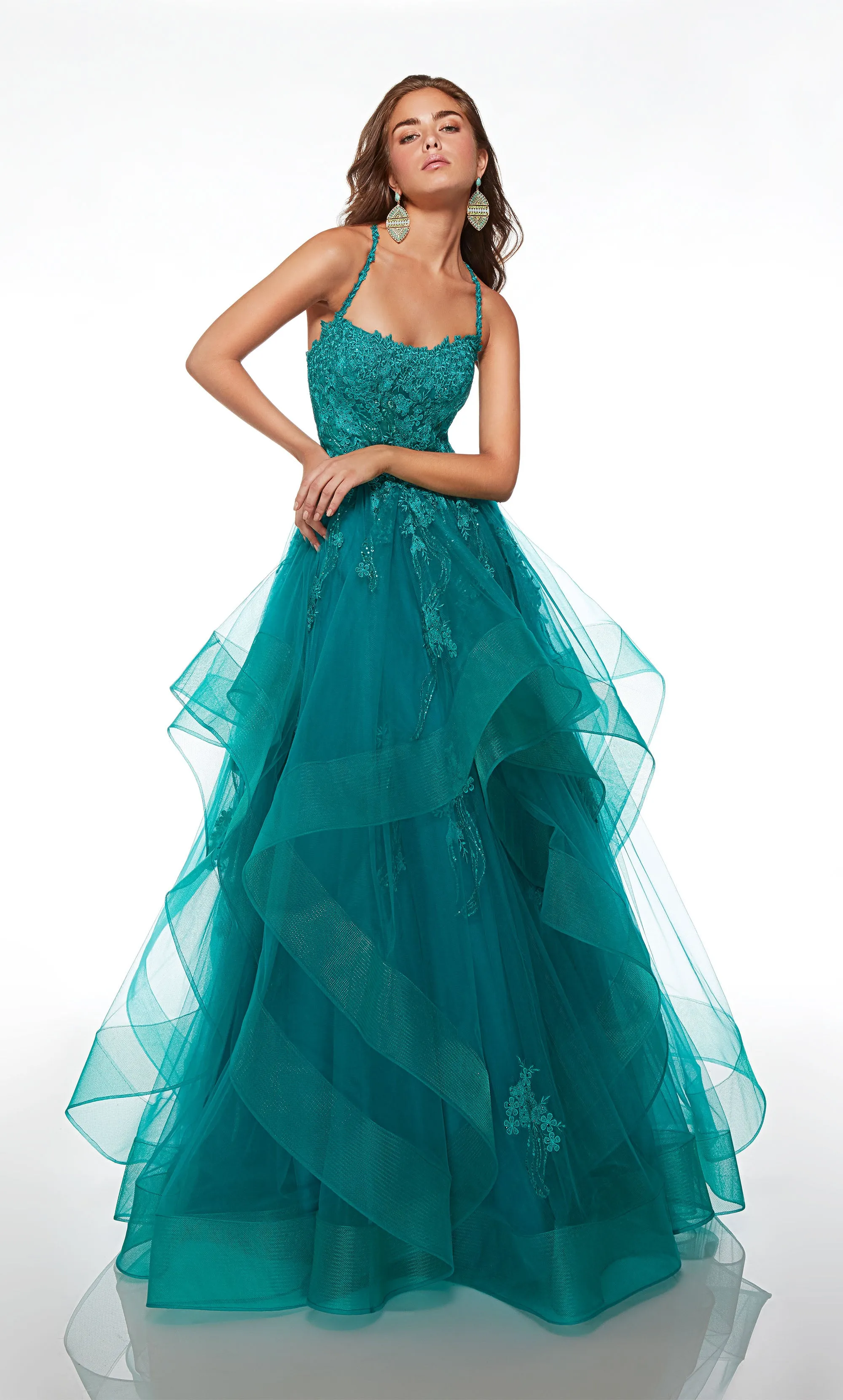 ALYCE Paris 61094 Alyce Long Sweetheart Ruffles Ballgown Dress sold by Alyce Paris