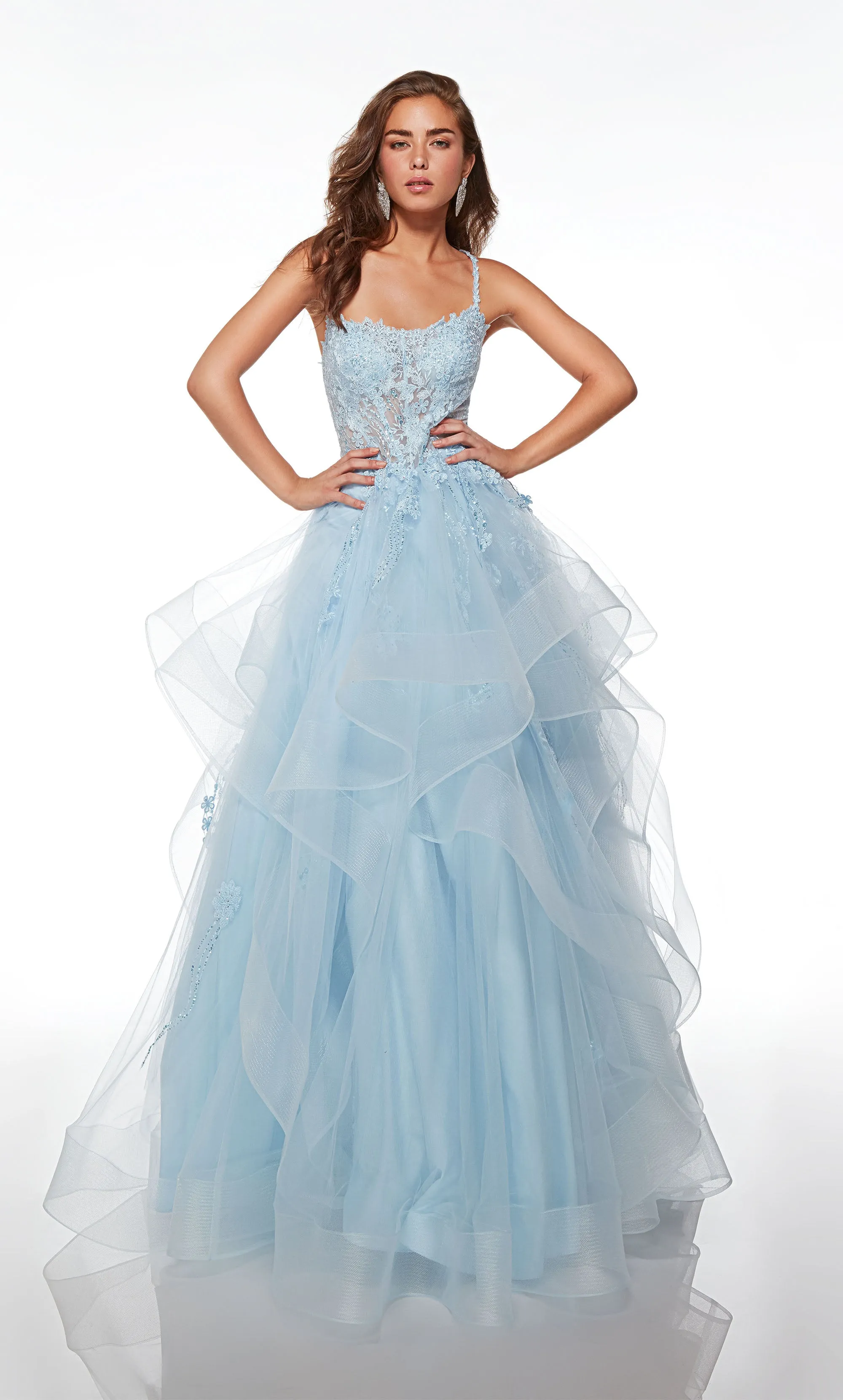 ALYCE Paris 61094 Alyce Long Sweetheart Ruffles Ballgown Dress sold by Alyce Paris product image thumbnail 4