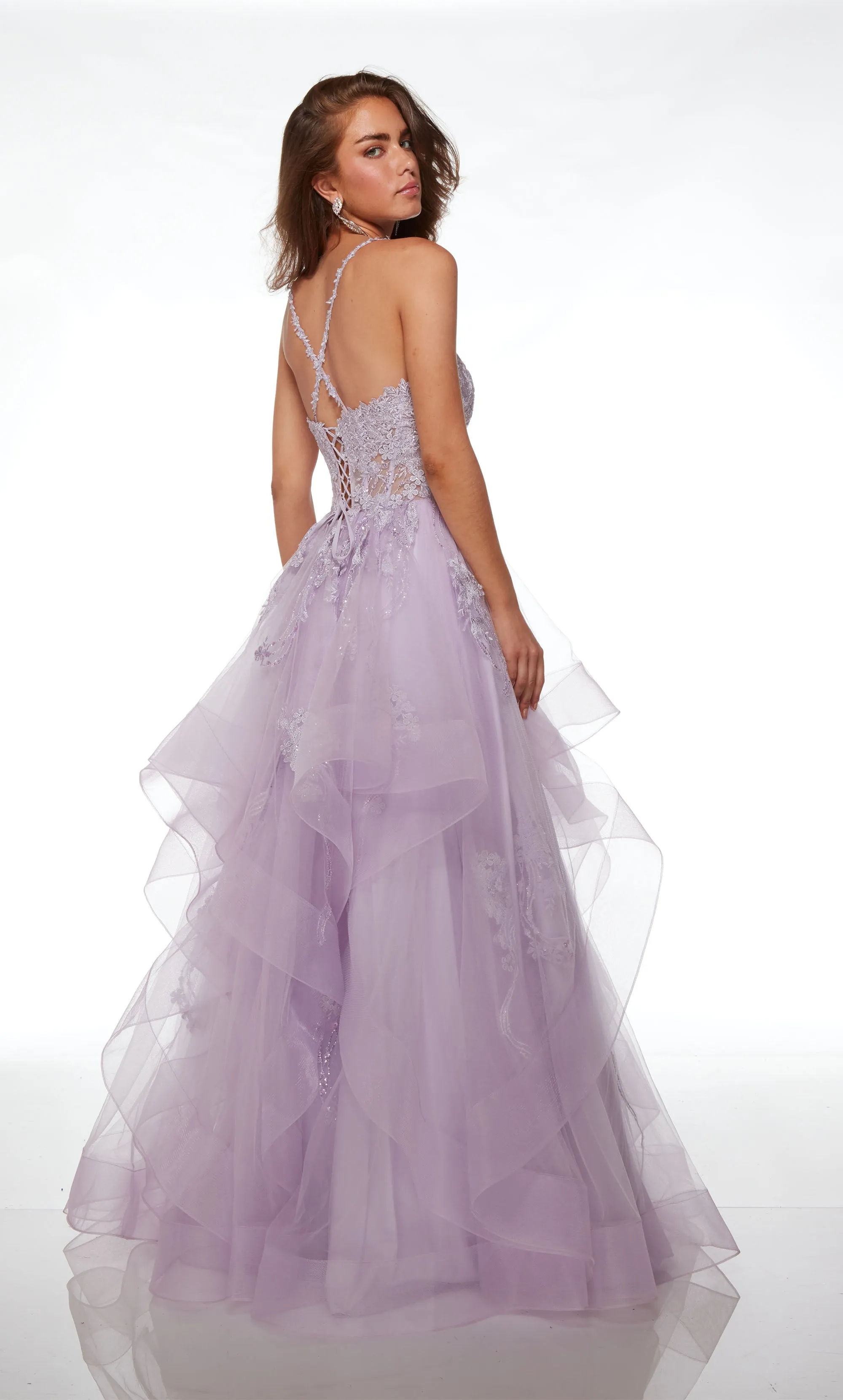 ALYCE Paris 61094 Alyce Long Sweetheart Ruffles Ballgown Dress sold by Alyce Paris product image thumbnail 5