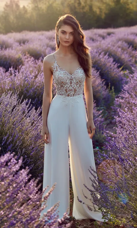 ALYCE Paris 70017 Bridal Sweetheart Embellished Jumpsuit Dress sold by Alyce Paris