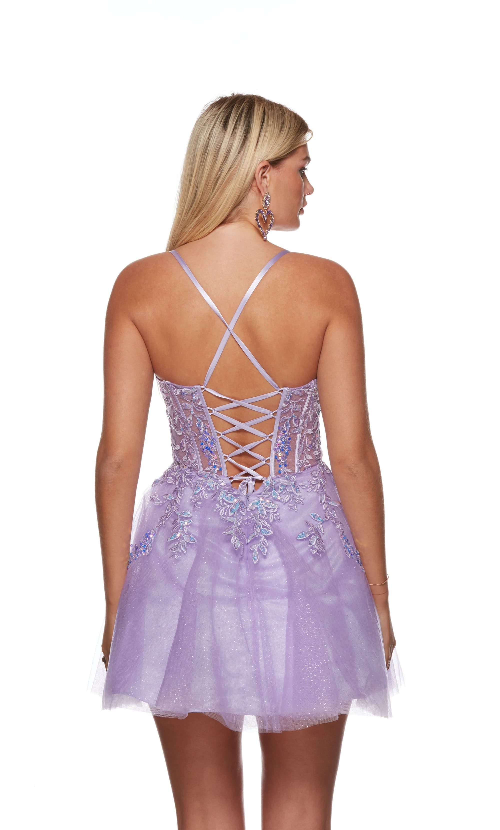 Formal Dress: 3162. Short, Square Neckline, A-line, Lace-up Back sold by Alyce Paris product image thumbnail 2