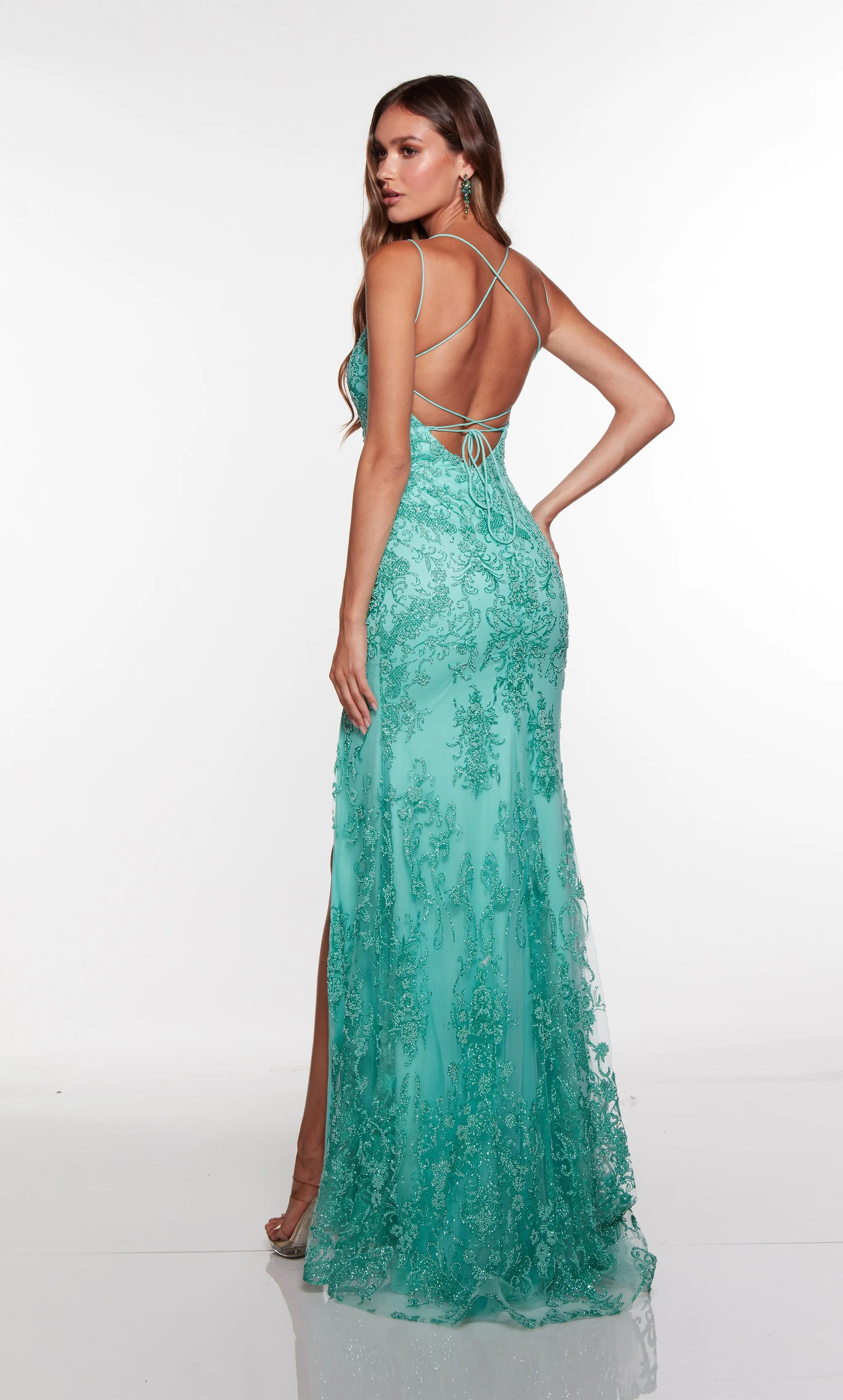 Formal Dress: 61407. Long, Plunging Neckline, Straight sold by Alyce Paris product image thumbnail 2