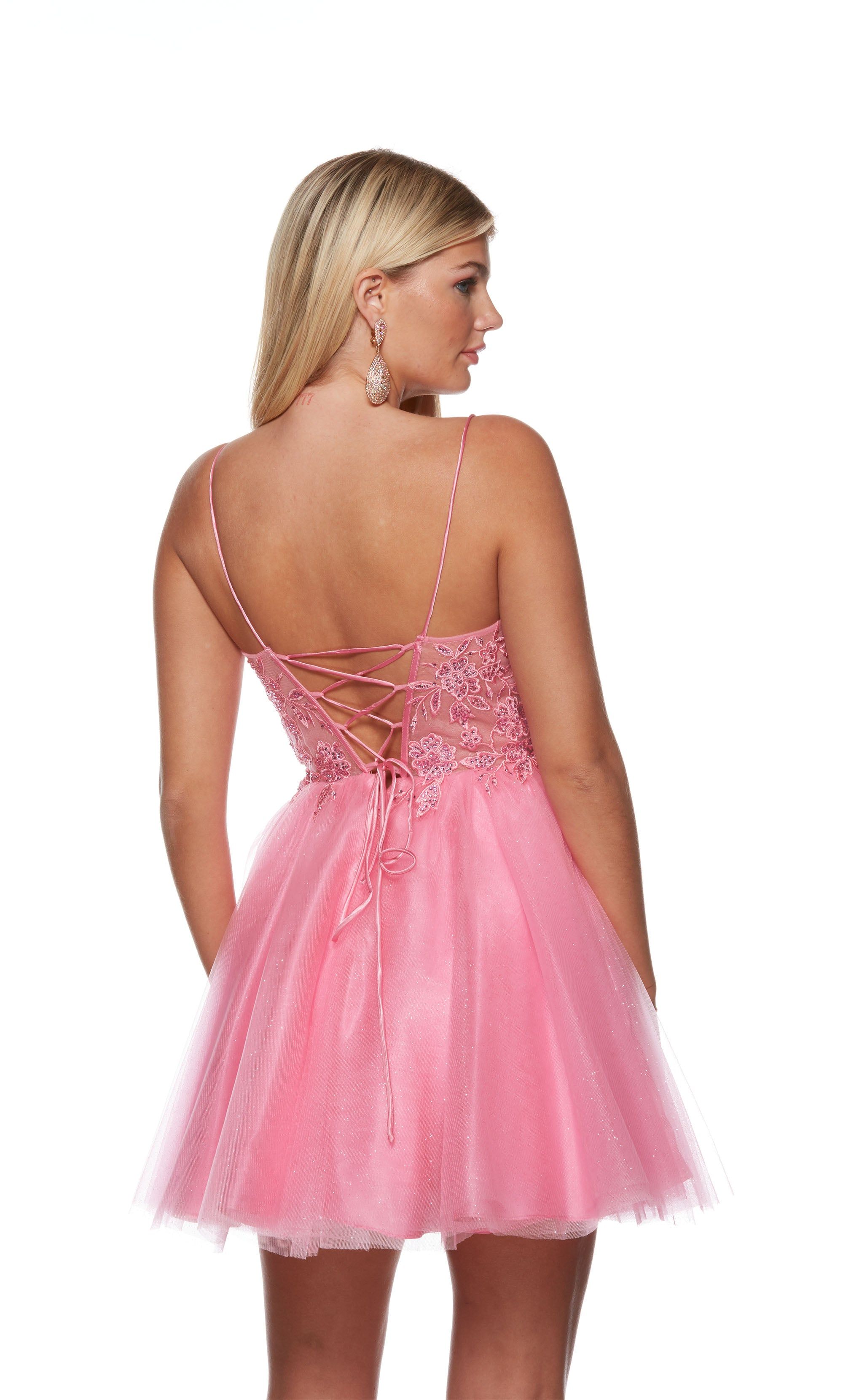Formal Dress: 3155. Short, Scoop Neck, A-line, Lace-up Back sold by Alyce Paris product image thumbnail 2