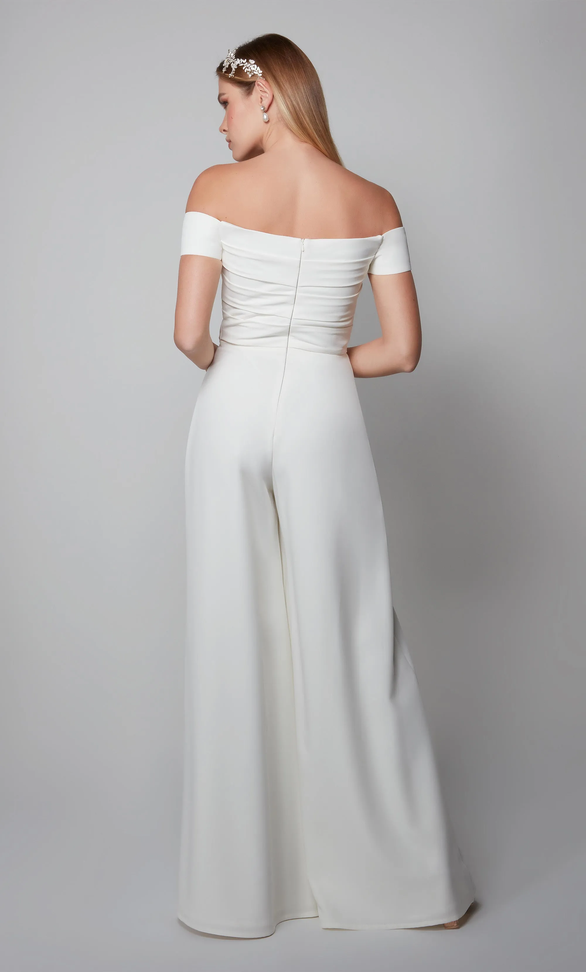 ALYCE Paris 70014 Bridal Off The Shoulder Neckline Chic Jumpsuit Dress sold by Alyce Paris product image thumbnail 5