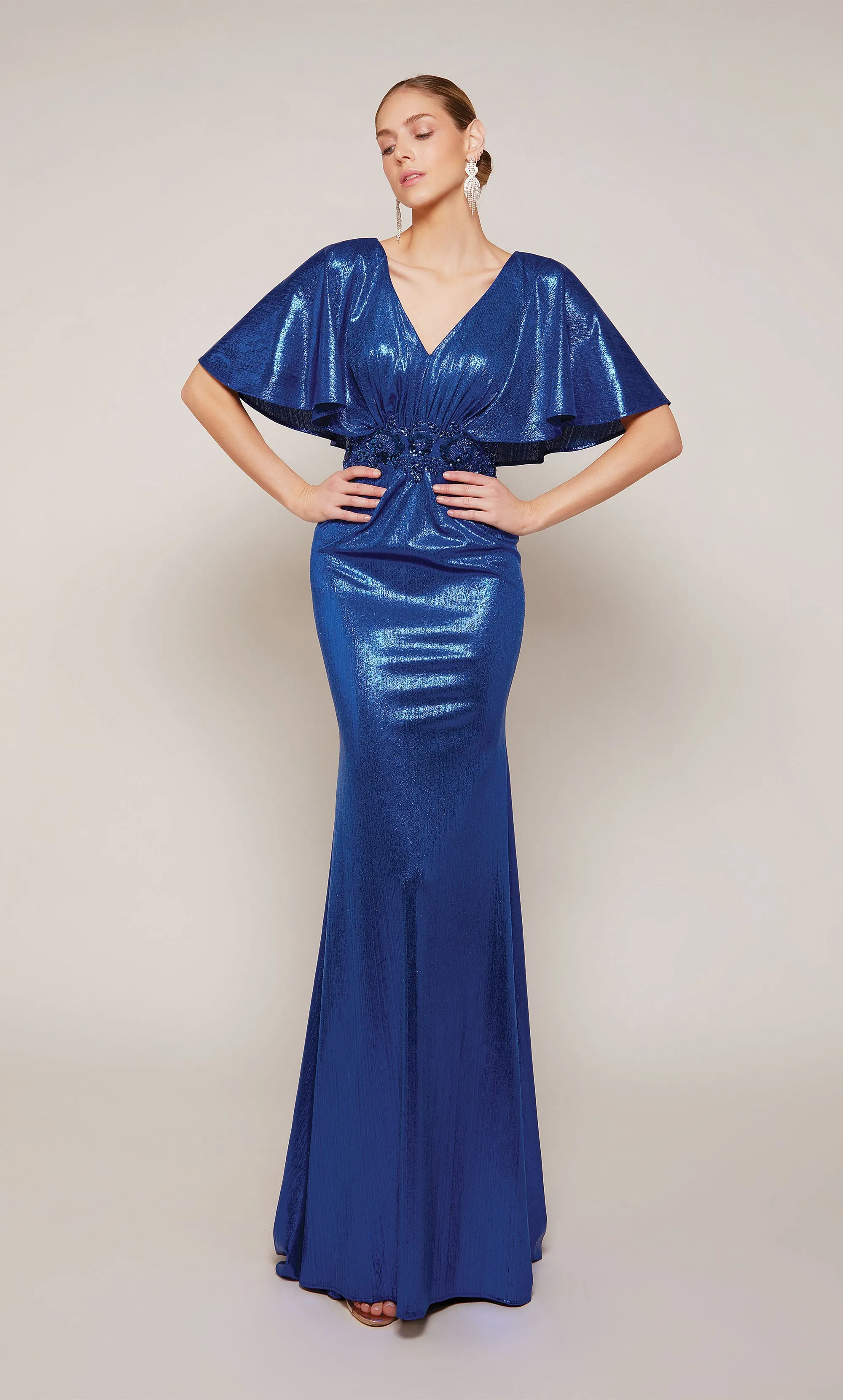 Formal Dress: 27686. Long, V-neck, Straight, V Shaped Back sold by Alyce Paris product image thumbnail 3