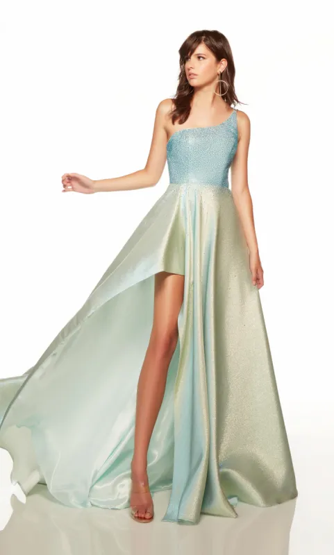Formal Dress: 1772. Long, One Shoulder, High-low, Strappy Back made by Alyce Paris