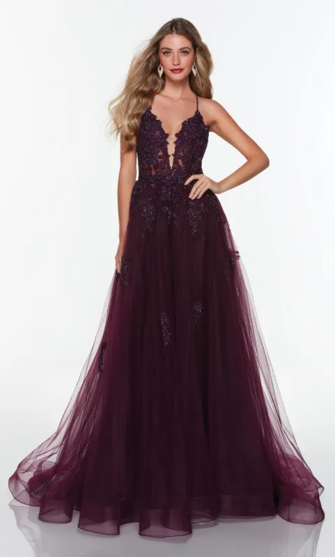 ALYCE Paris 61263 Alyce Long Plunging Neckline Slit Ballgown Dress sold by Alyce Paris