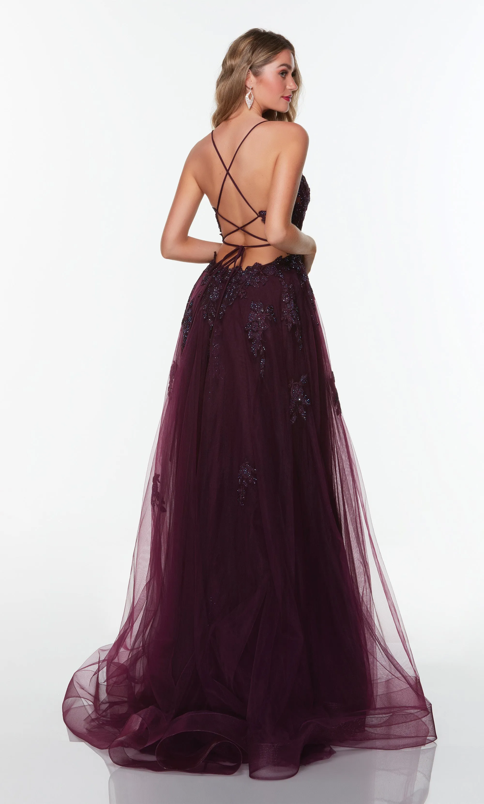 ALYCE Paris 61263 Alyce Long Plunging Neckline Slit Ballgown Dress sold by Alyce Paris product image thumbnail 2