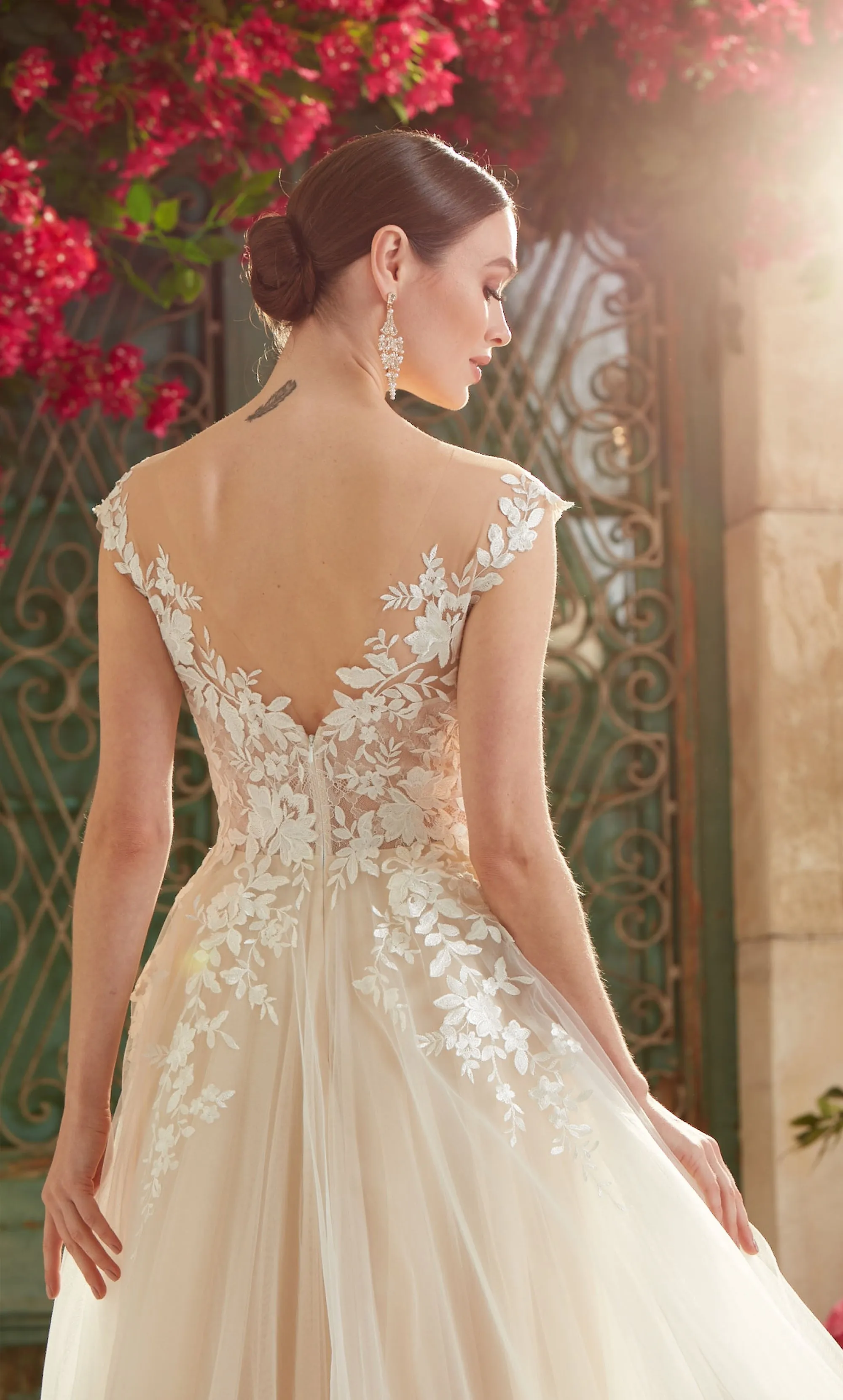 ALYCE Paris 5090 Bridal Plunging Neckline Illusion A Line Dress sold by Alyce Paris product image thumbnail 3