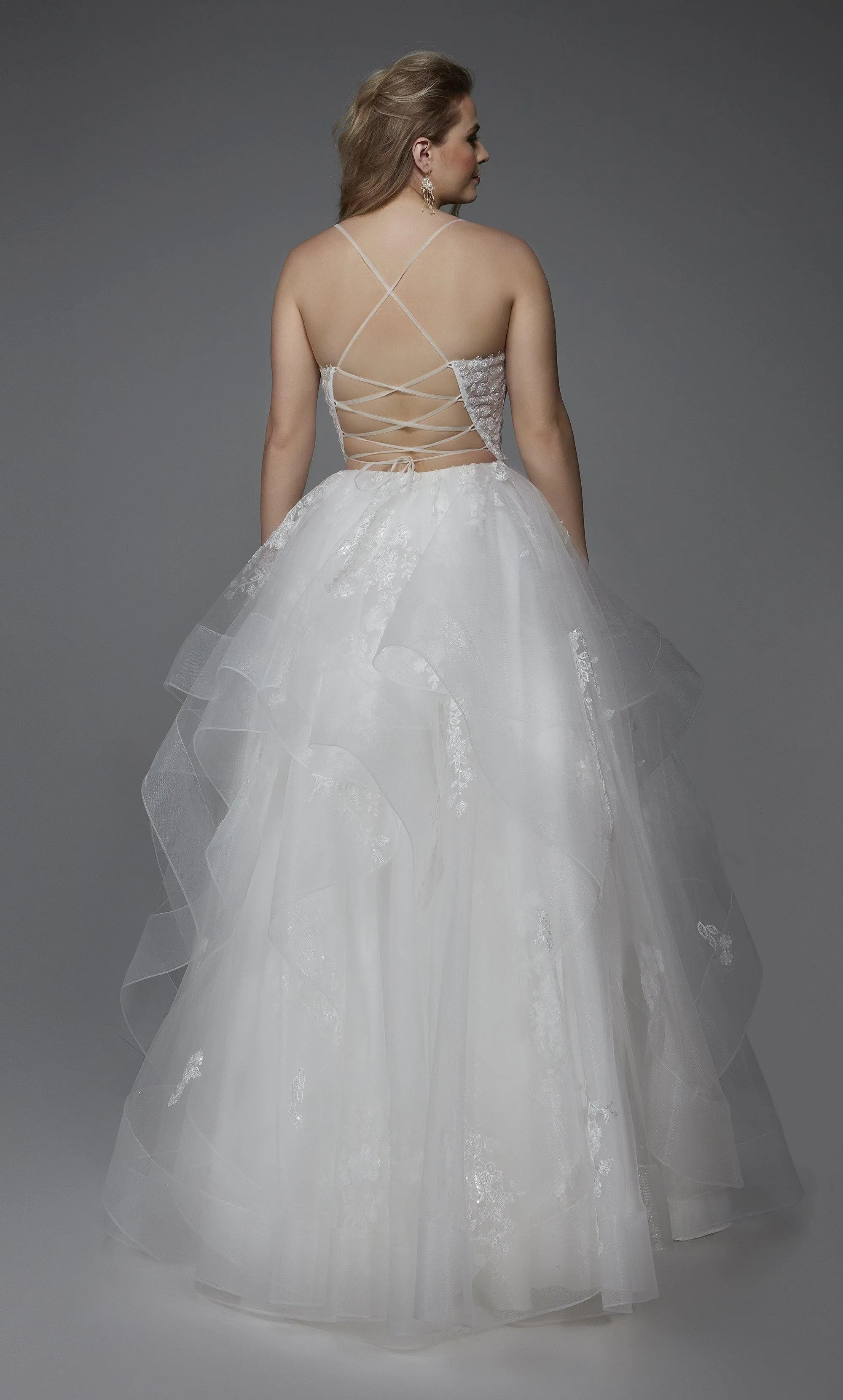 ALYCE Paris 60903 Alyce Long Plunging Ruffles Ballgown Dress sold by Alyce Paris product image thumbnail 4