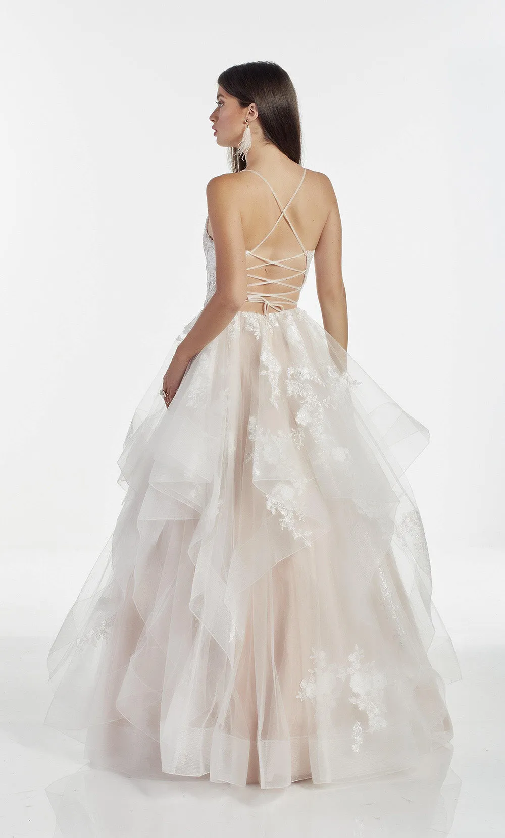 ALYCE Paris 60903 Alyce Long Plunging Ruffles Ballgown Dress sold by Alyce Paris product image thumbnail 2