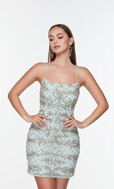 ALYCE Paris 4507 Homecoming Short Straight Across Elegant Straight Dress sold by Alyce Paris