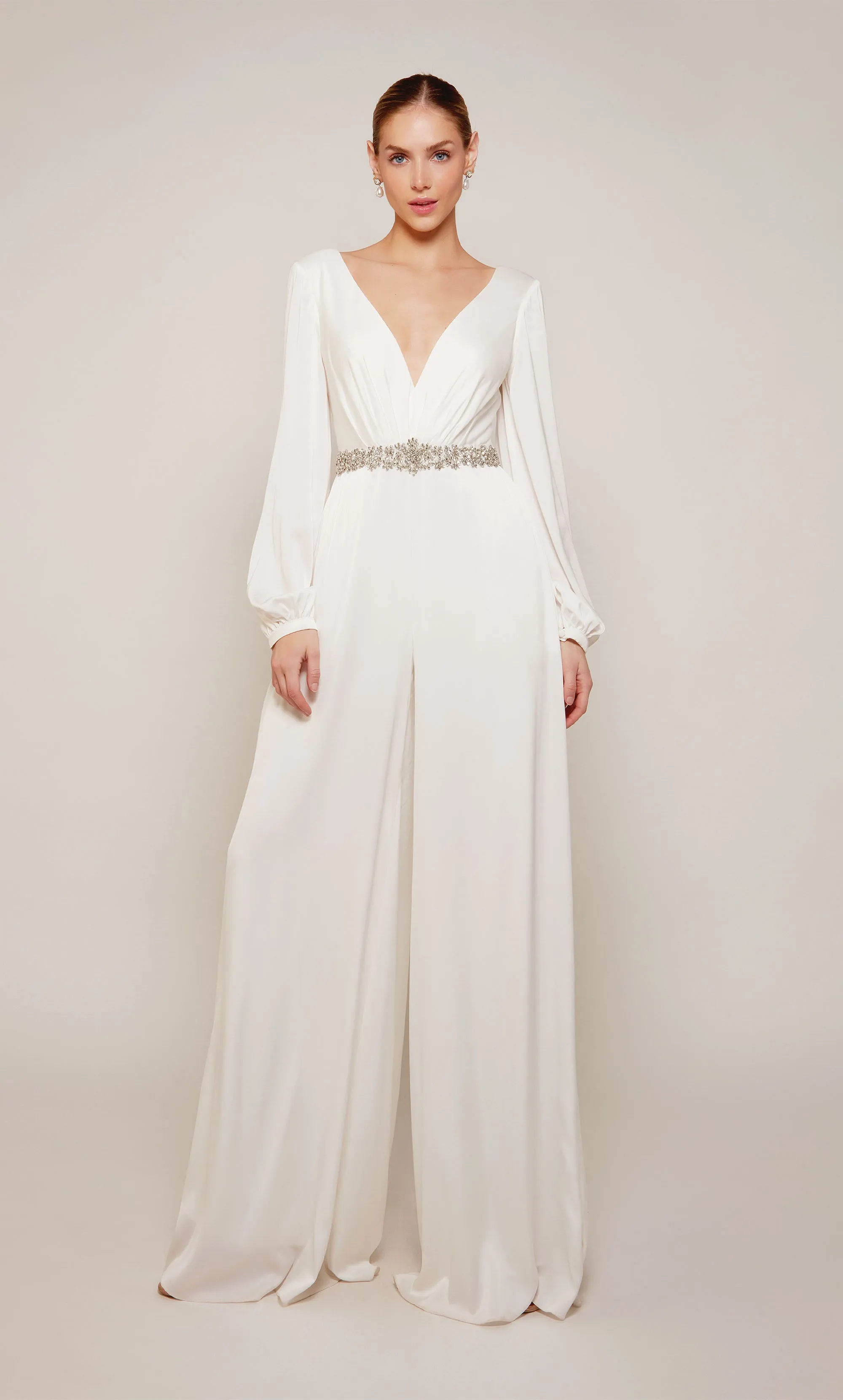 ALYCE Paris 70031 Bridal V-neckline Embellished Jumpsuit Dress sold by Alyce Paris product image thumbnail 2