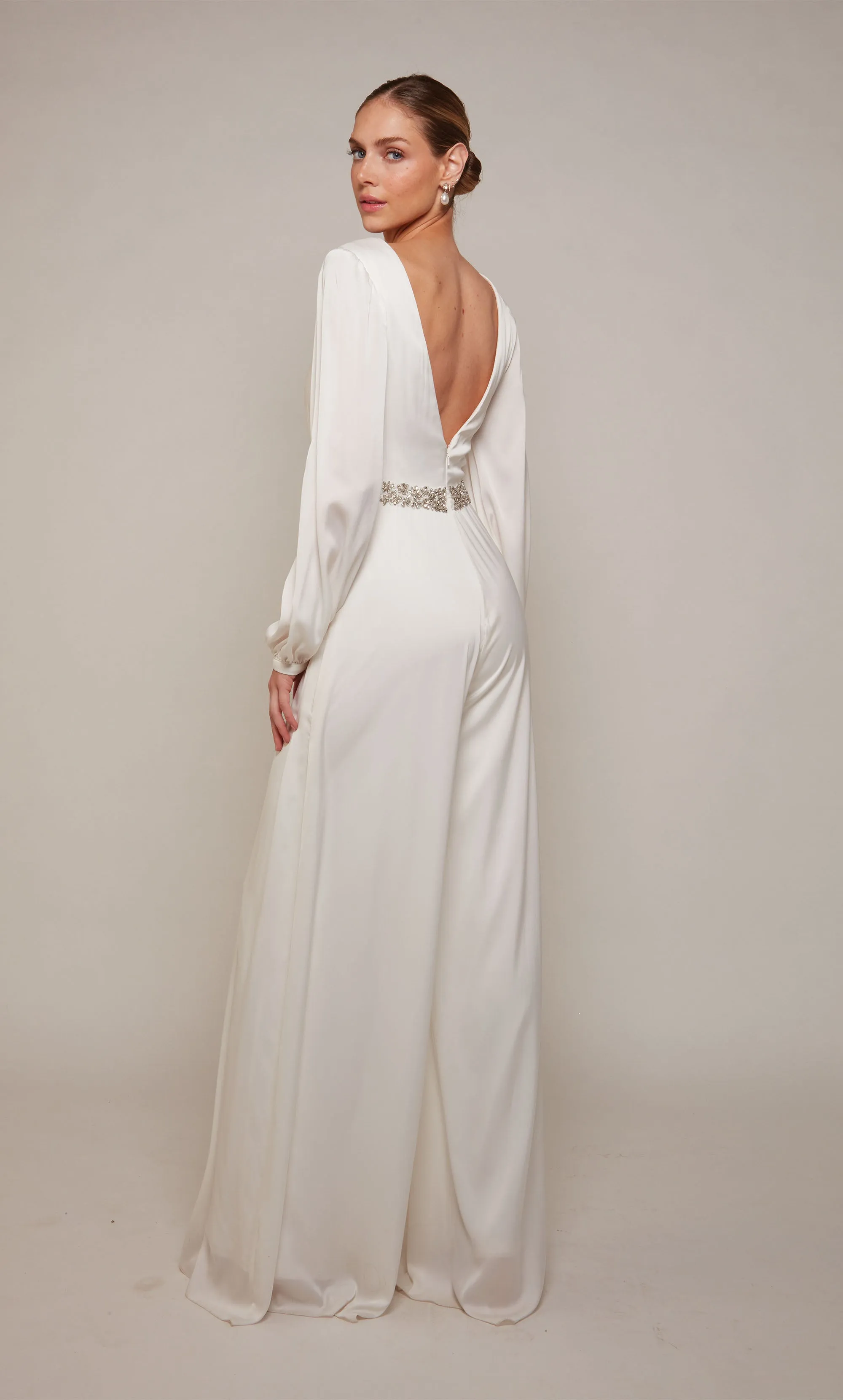 ALYCE Paris 70031 Bridal V-neckline Embellished Jumpsuit Dress sold by Alyce Paris product image thumbnail 3