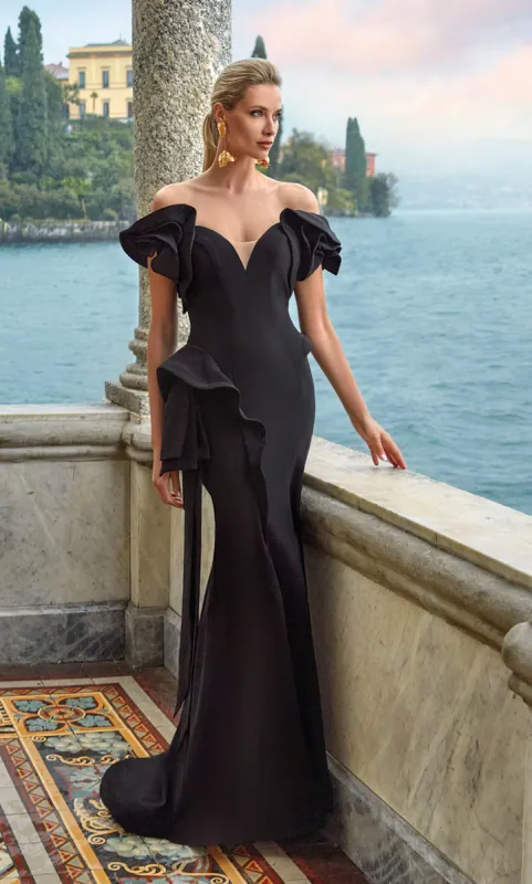 ALYCE Paris 27643 Special Occasion Off The Shoulder Neckline Ruffles Mermaid Dress sold by Alyce Paris