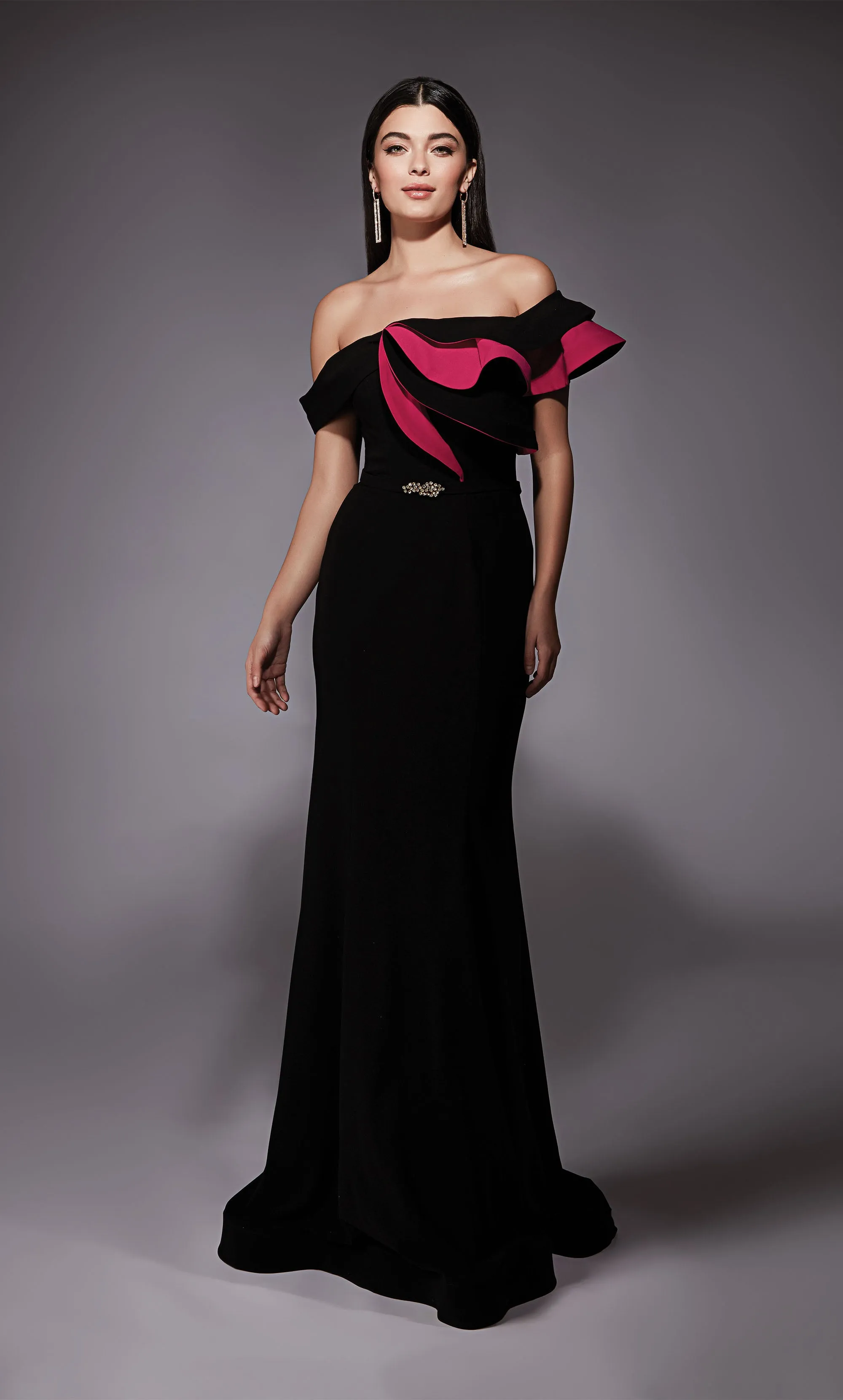 ALYCE Paris 27672 Special Occasion Off The Shoulder Neckline Ruffles Mermaid Dress sold by Alyce Paris product image thumbnail 3