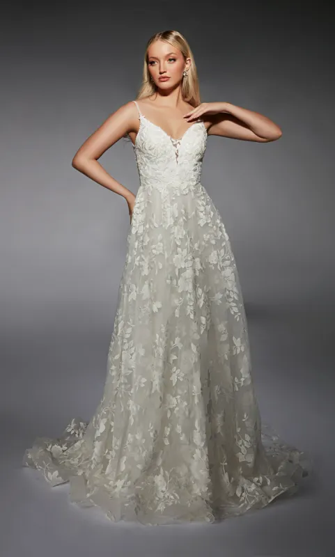 ALYCE Paris 7122 Bridal Plunging Neckline Corset Ballgown Dress sold by Alyce Paris