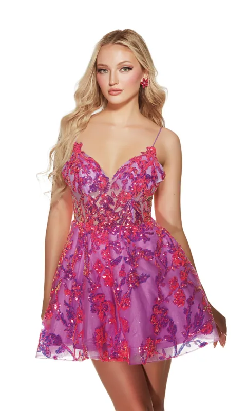 ALYCE Paris 3769 Party V-neck Embellished Fit N Flare Dress sold by Alyce Paris