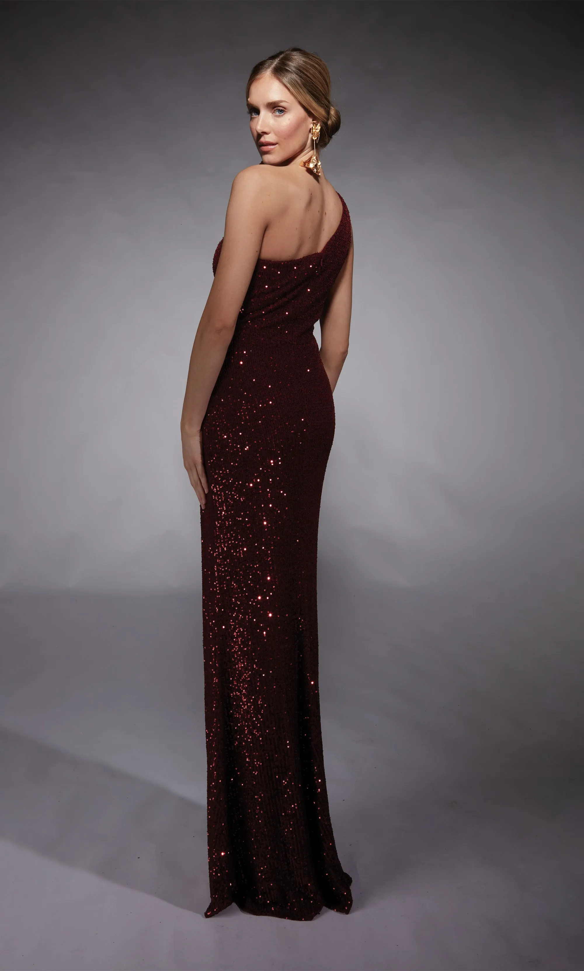 Formal Dress: 27706. Long, One Shoulder, Straight, Closed Back sold by Alyce Paris product image thumbnail 2