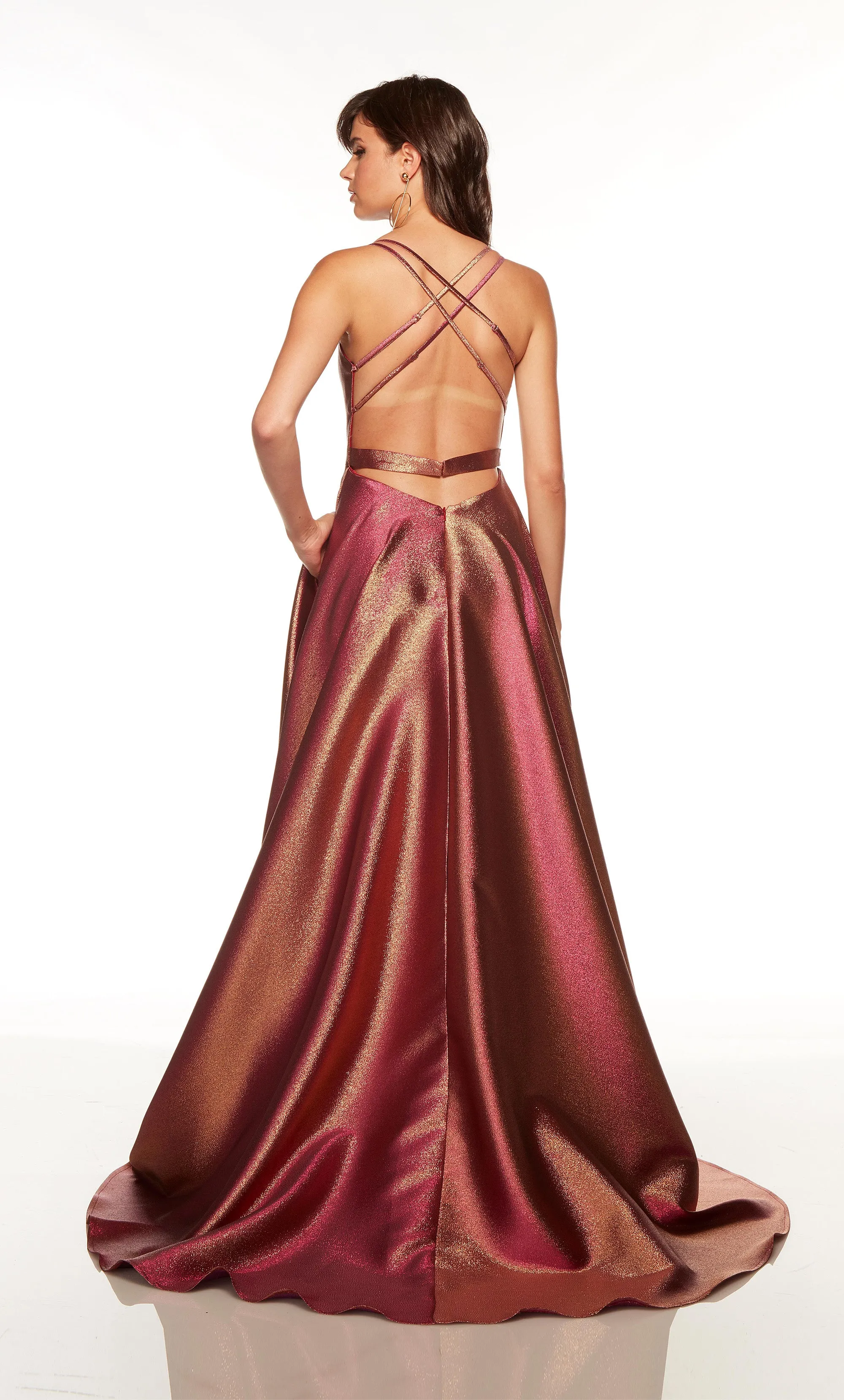 Formal Dress: 1768. Long, Plunging Neckline, A-line, Strappy Back sold by Alyce Paris product image thumbnail 2