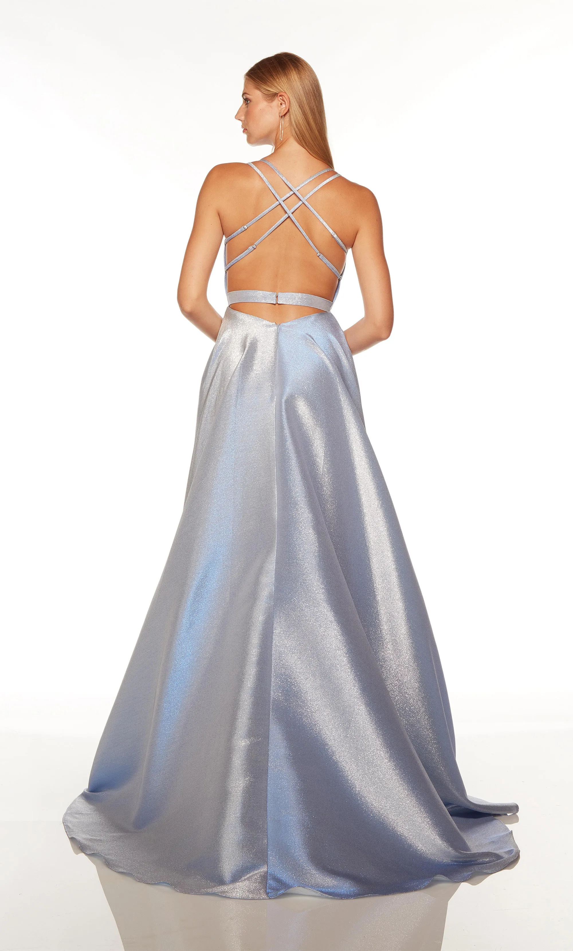 Formal Dress: 1768. Long, Plunging Neckline, A-line, Strappy Back sold by Alyce Paris product image thumbnail 4