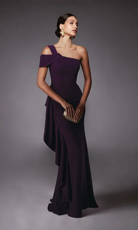 ALYCE Paris 27705 Special Occasion One Shoulder Neckline Ruched/draped Straight Dress sold by Alyce Paris